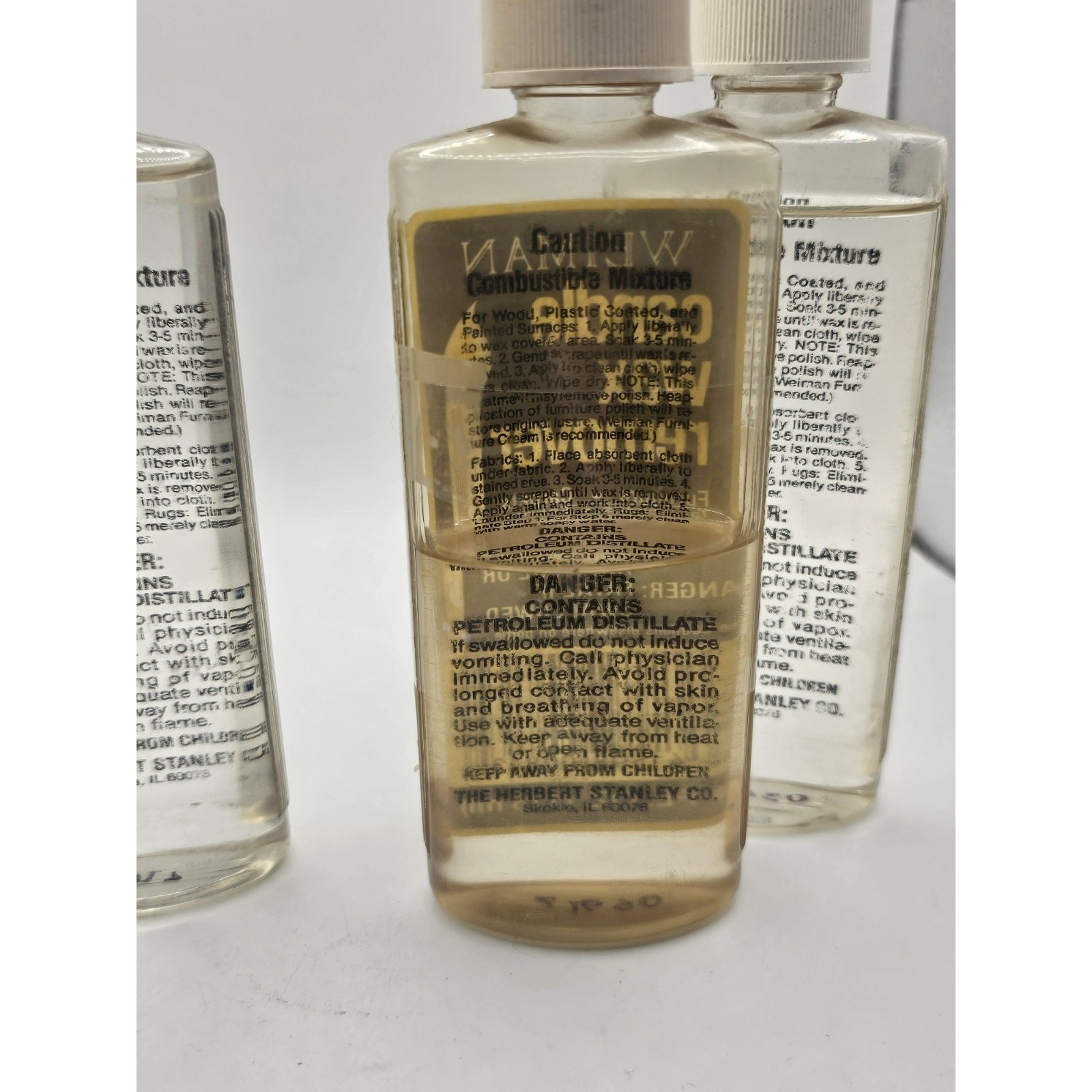 USED 3 Bottles Discountinued Vintage Weiman Candle Wax Remover 4 fl oz RARE