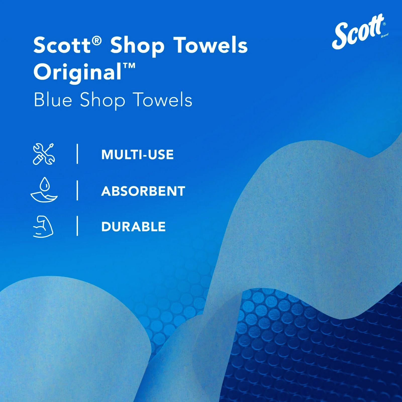 Scott Shop Towels (6 Rolls) – Original Blue Multi-Purpose Heavy Duty Paper Towel
