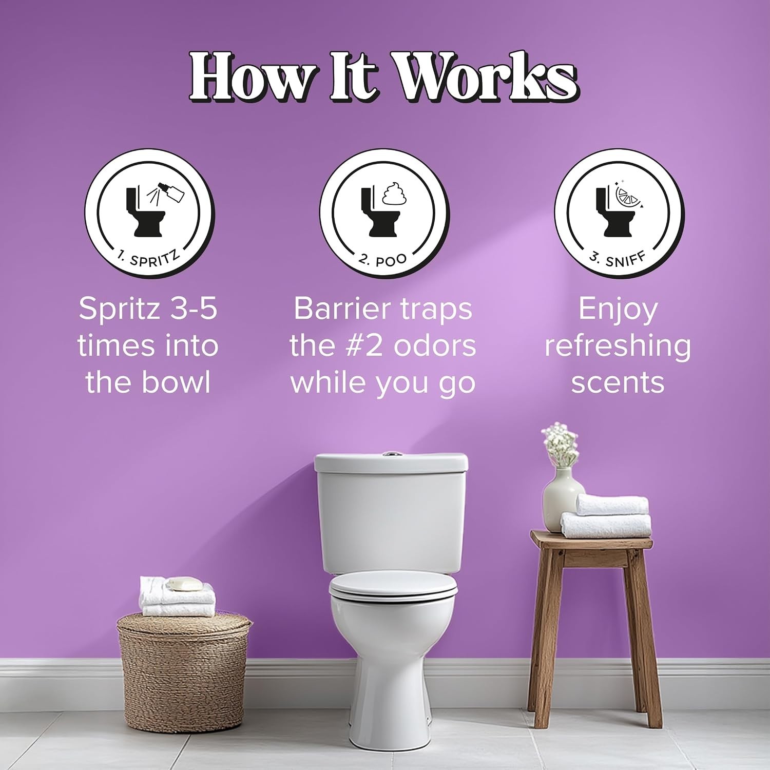 Lavender Vanilla Toilet Spray by Poo~Pourri – Eco-Friendly Odor Control 2 Fl Oz