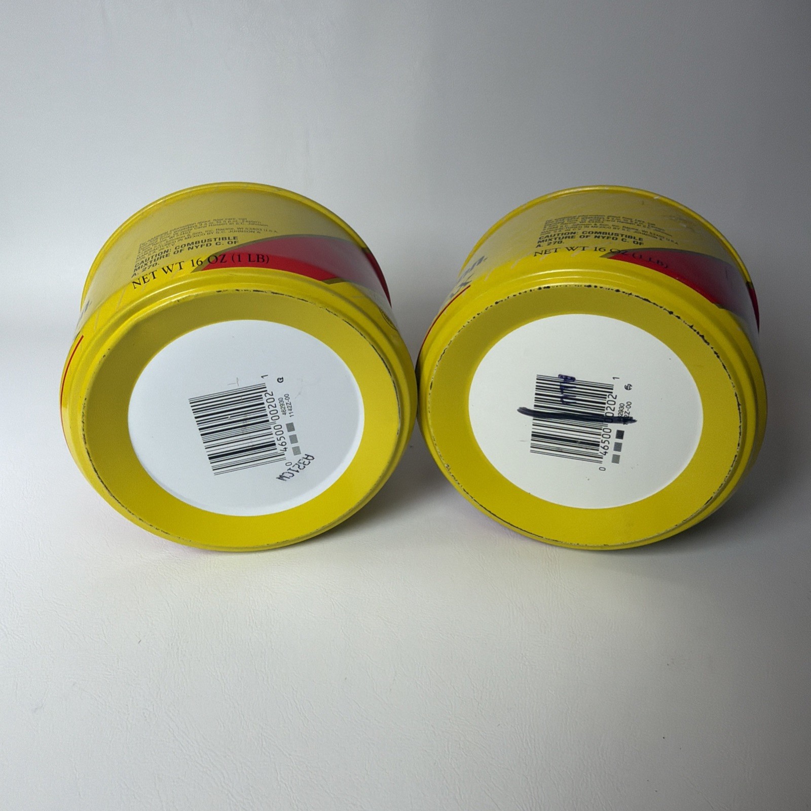 2 SC JOHNSON PASTE WAX 16 OZ 90% FULL CAN ORIGINAL FORMULA DISCONTINUED 2.5 Lbs