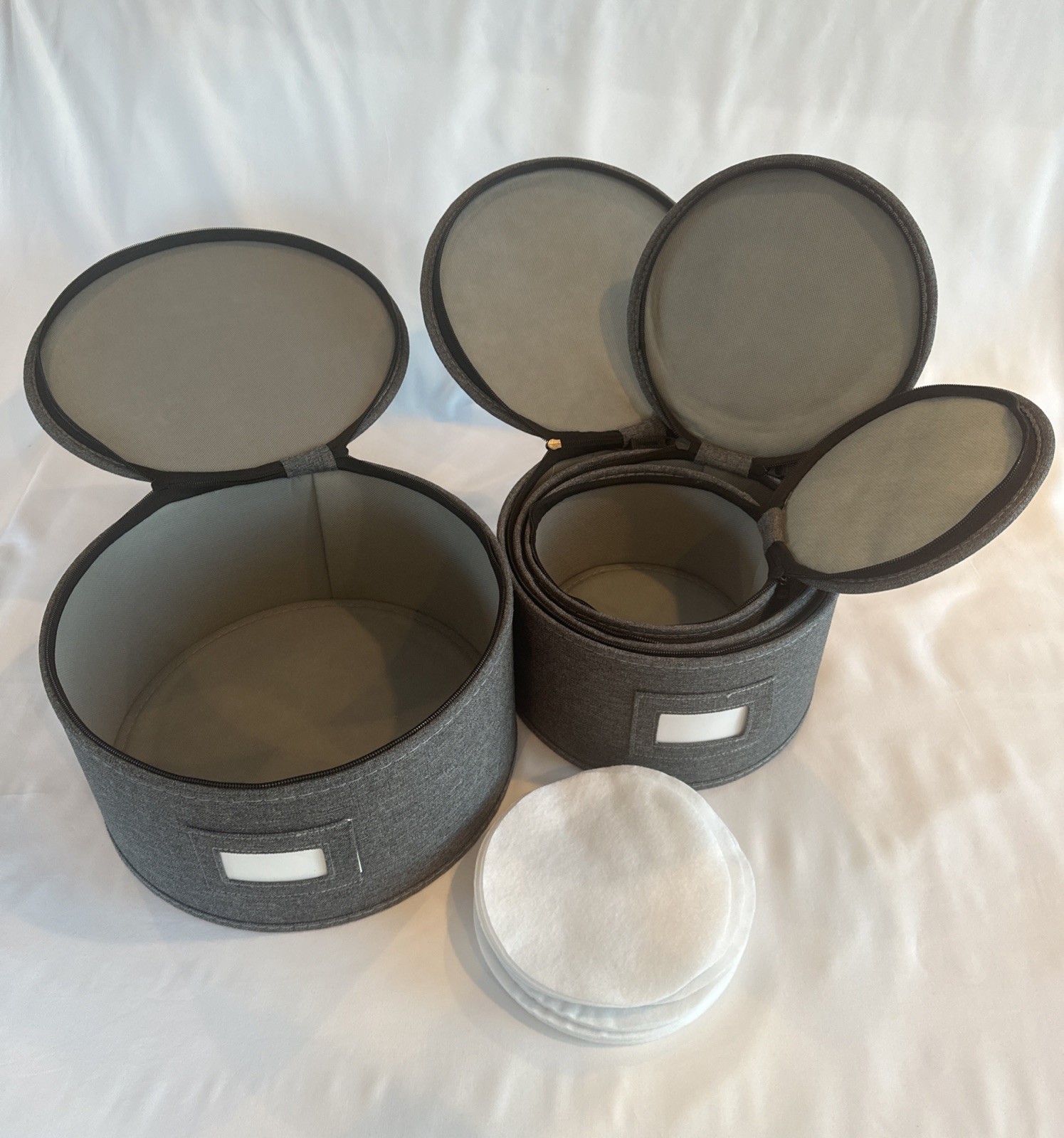 China Storage Containers Hard Shell Box for Moving Dishes, Plates Case Gray New