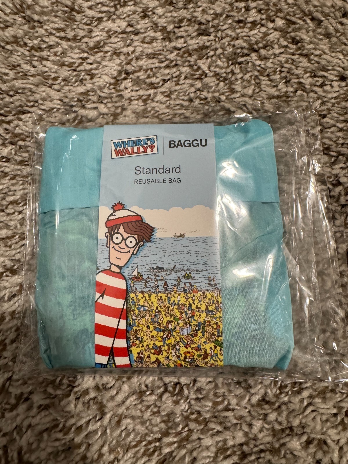 BAGGU Where’s Wally? Where’s Waldo? Beach Standard Reuseable Bag NWT Rare