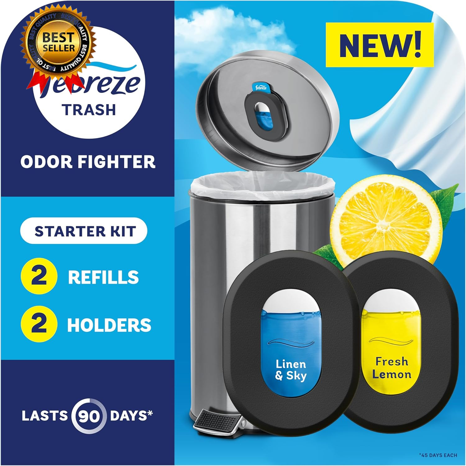 Trash Can Odor Fighter Can Air Freshener Stick On Deodorizer for Garbage Cans…