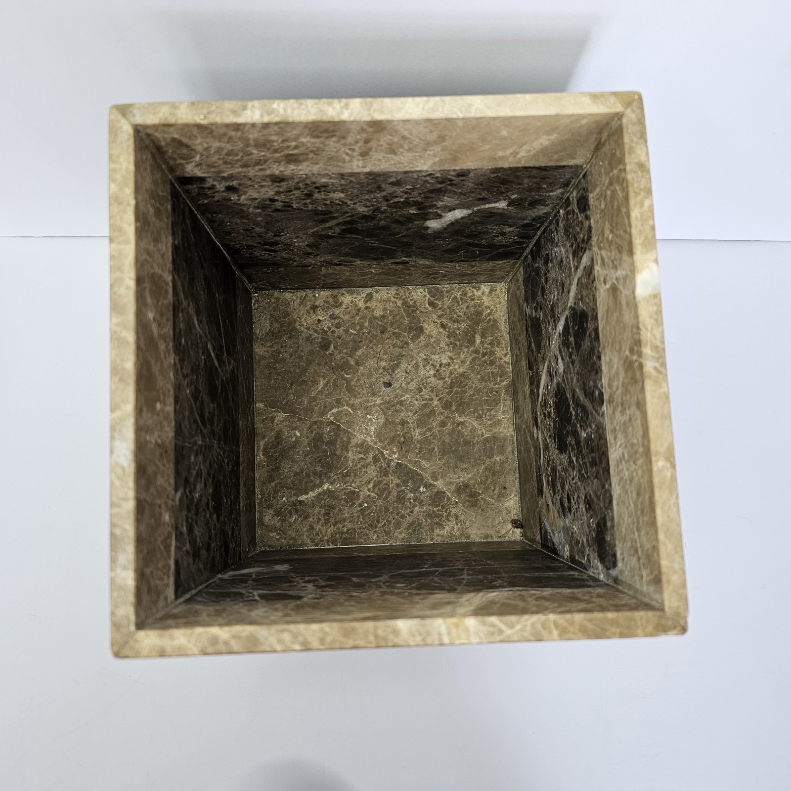 Marble Stone Wastebasket Heavy