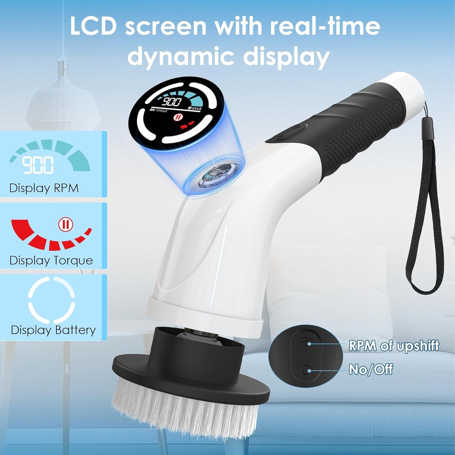 Electric Spin Scrubber, Cordless Cleaning Brush with 180 Min Runtime, 3-Speed…