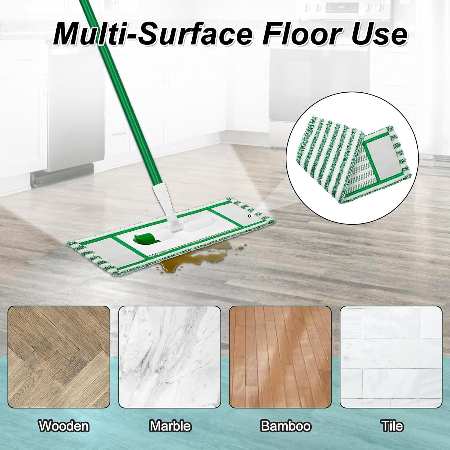 Microfiber Mop Refills Compatible with Libman Wet & Dry Microfiber Mop | 2 Pack