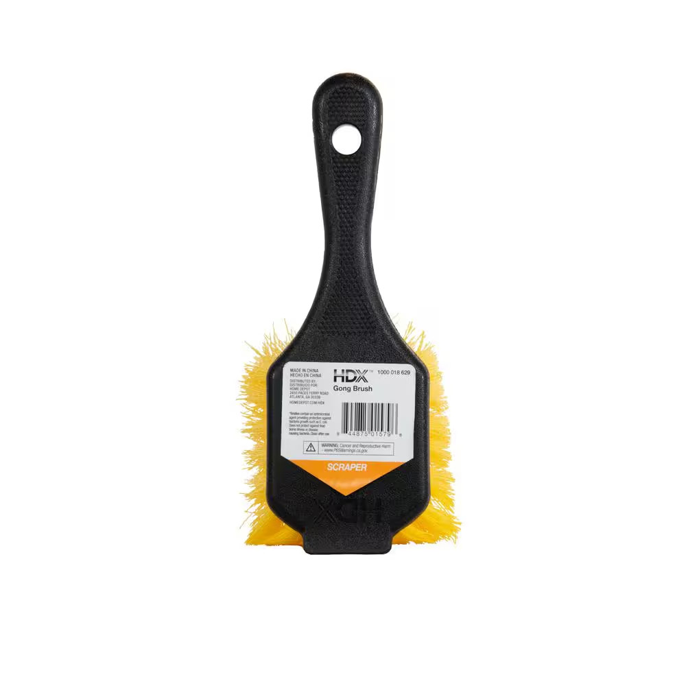 HDX Gong Brush Scrapper Withstands Harsh Cleaning Chemicals – 8.5 in.