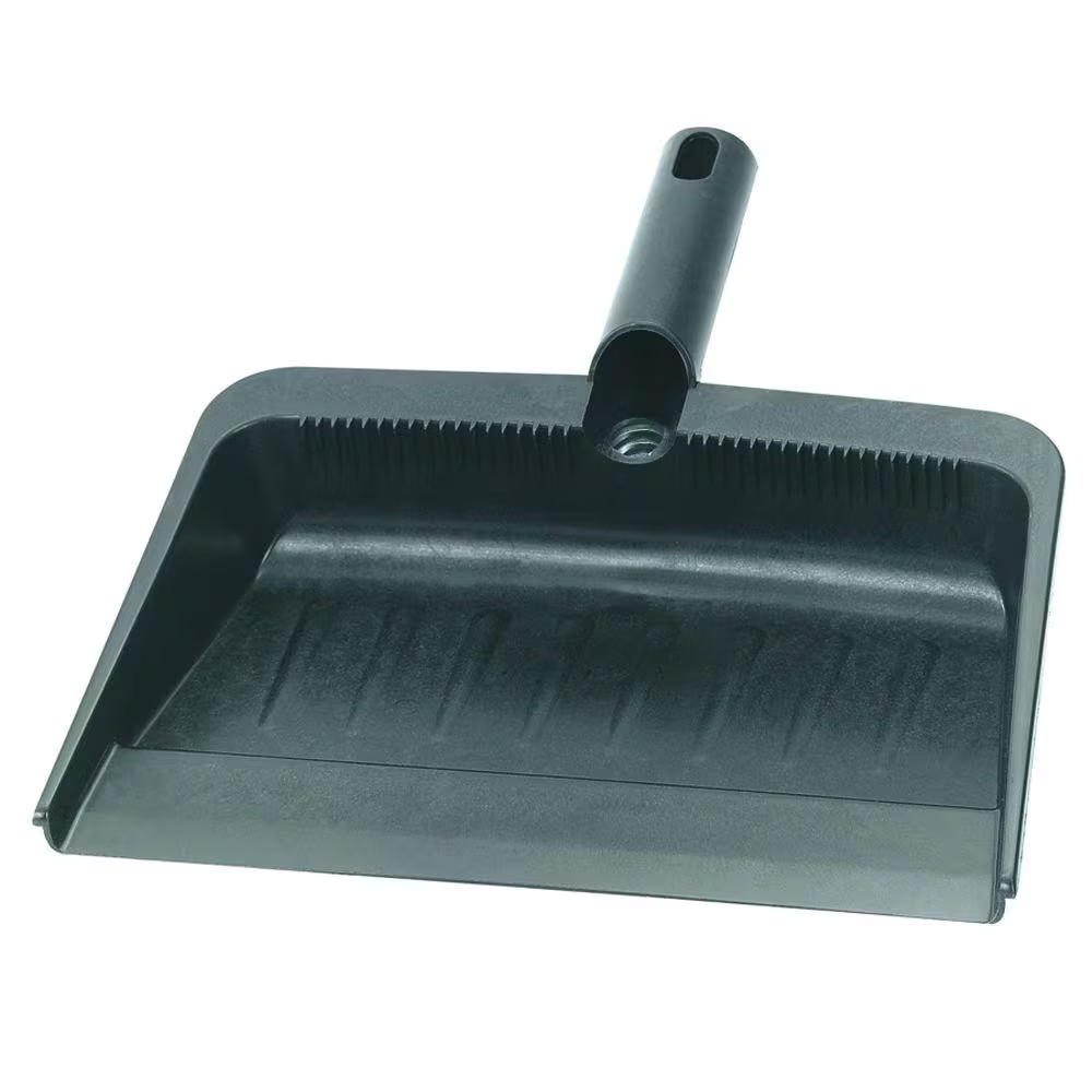 12 In. Black Plastic Upright Dust Pan (12-Case)