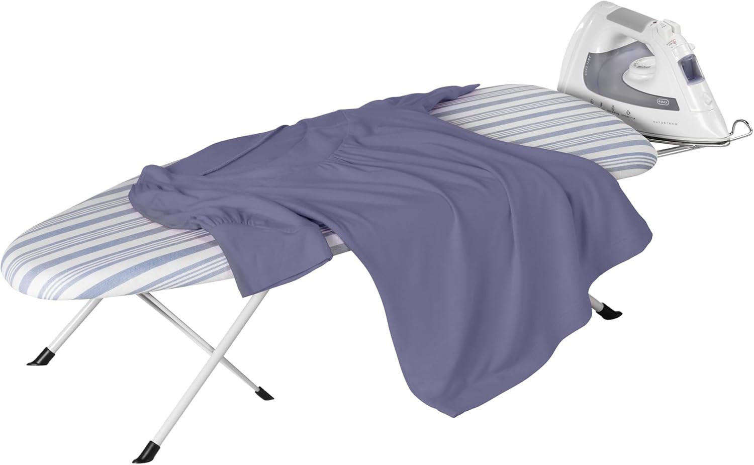 Honey-Can-Do Folding Tabletop Ironing Board with Iron Rest, Blue, 32” L X 12” W