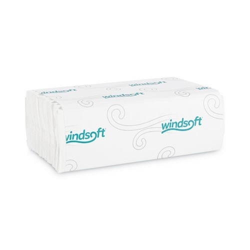 Windsoft C-Fold Paper Towels, 1-Ply, 10.2 x 13.25, 200 Towels/Pack, 12 Packs/CT