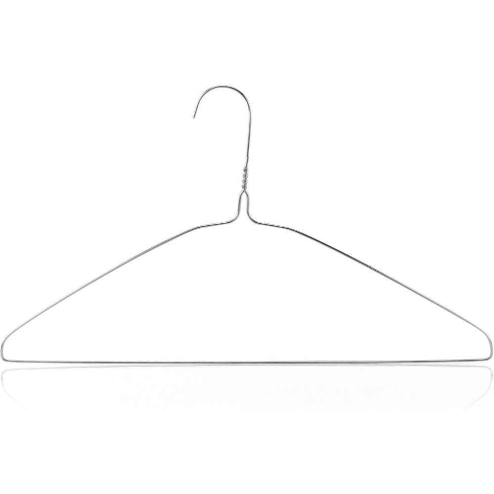Silver Metal Wire Clothes Hangers 16inch 13 Gauge Clothes Garment Coat Hanger