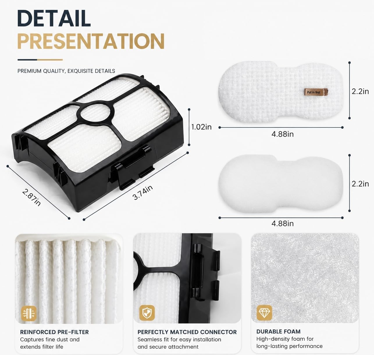 HZ3002 Filter Replacement for Shark HZ3002 HZ4001AMZ HZ3000 HZ4002 Stratos