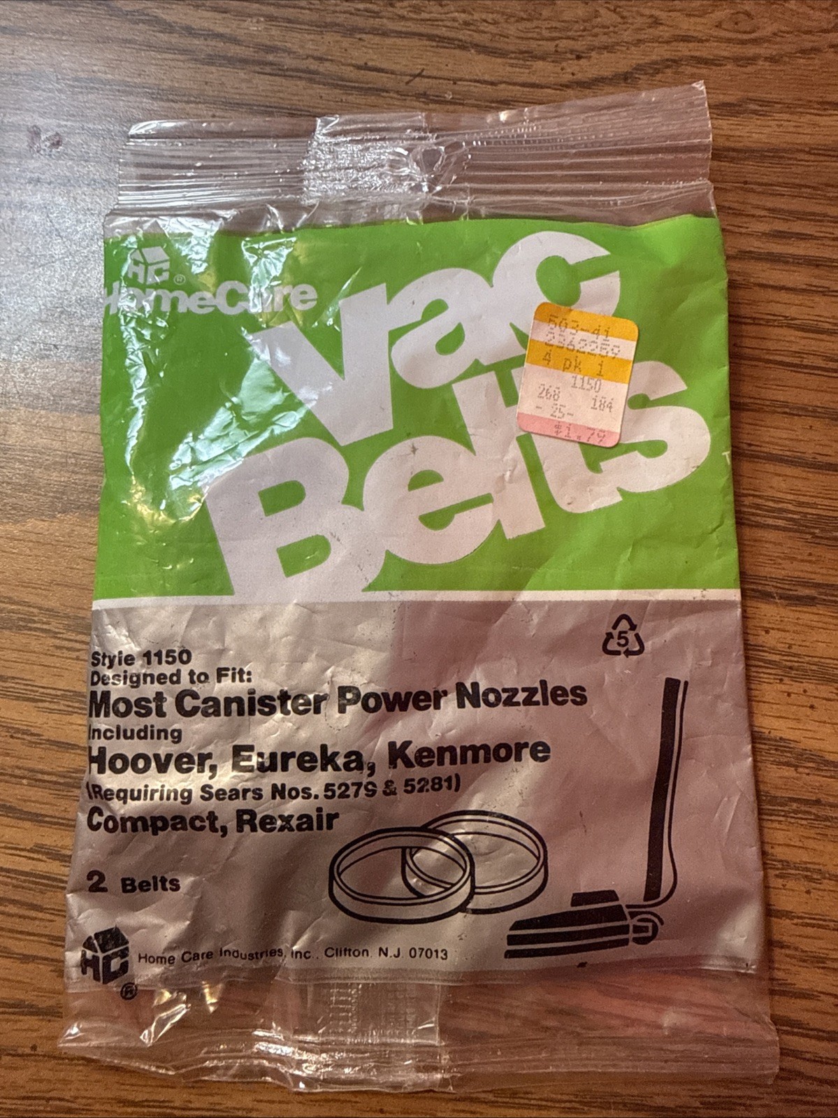Genuine Vac Belts Style 1150 Hoover Eureka Kenmore Compact Rexair Vacuum