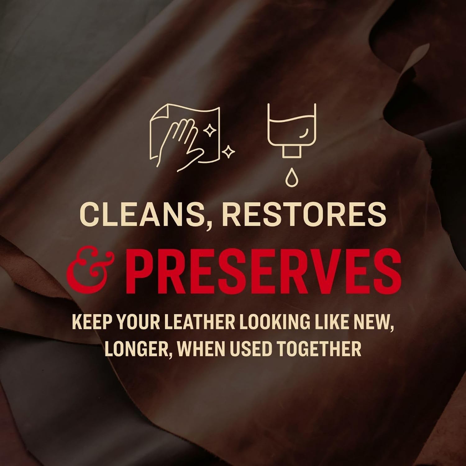 Leather Cleaner and Conditioner Duo Pack, Restoration Products, Care Kit