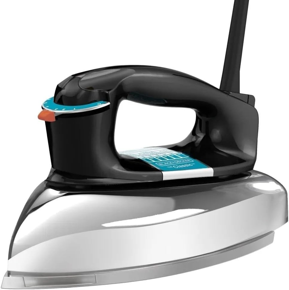 Black & Decker F54 Heavyweight Aluminum Classic Dry Iron Flat Iron Black NEW