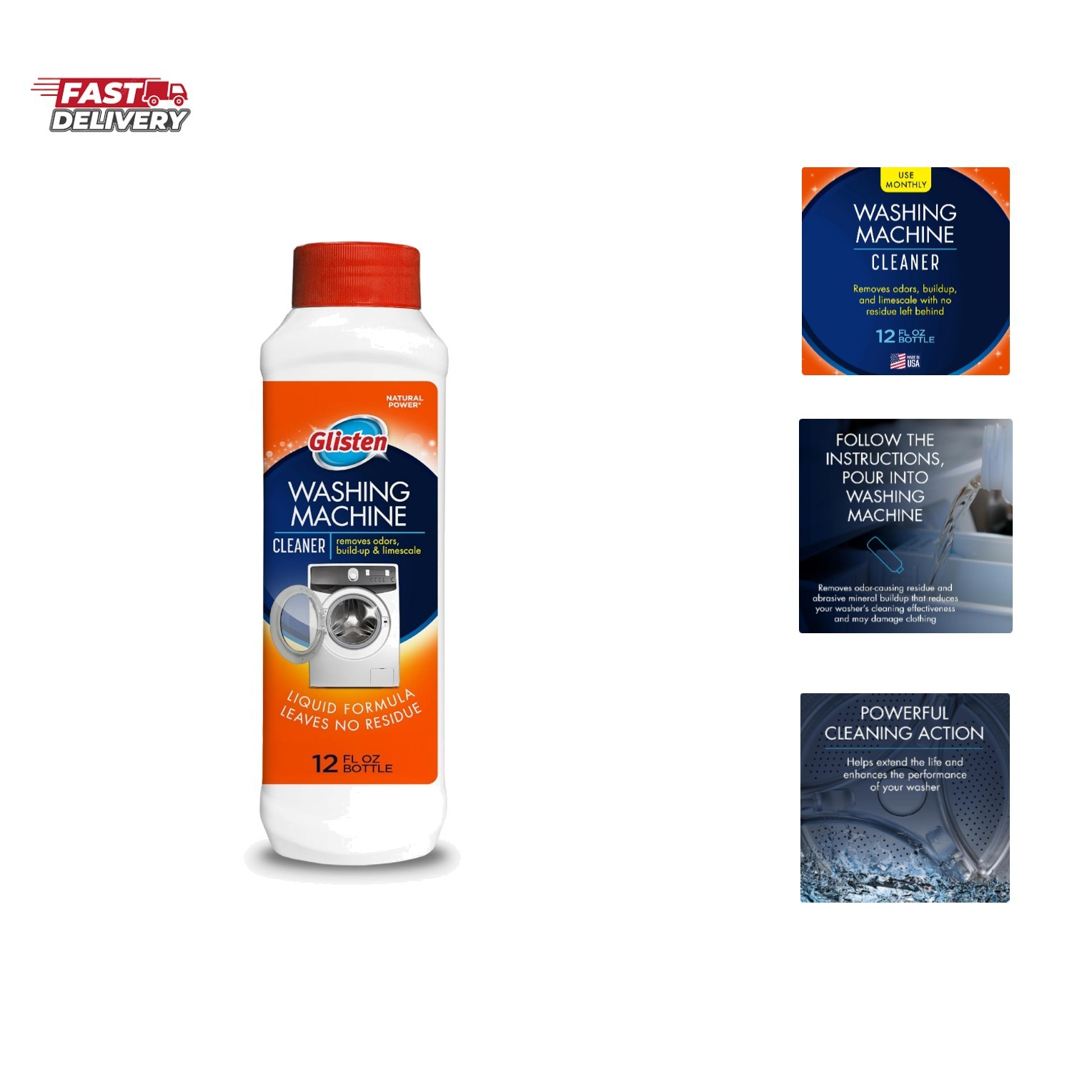 Washing Machine Cleaner, Helps Remove Odor, Buildup, and Limescale, Fresh Sce…