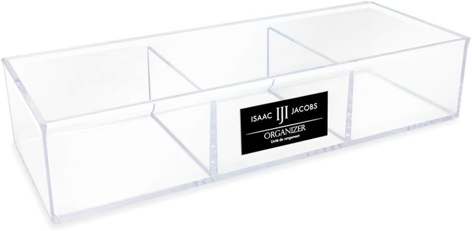 Large 3-Compartment Acrylic Stackable Organizer 12.9″ L x 5″ W x 2.7″ H