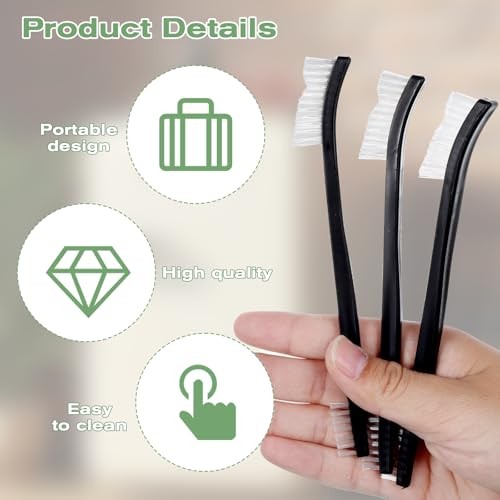 4 Pcs Small Cleaning Brushes, Nylon Bristles Small Detailing Crevice Brush