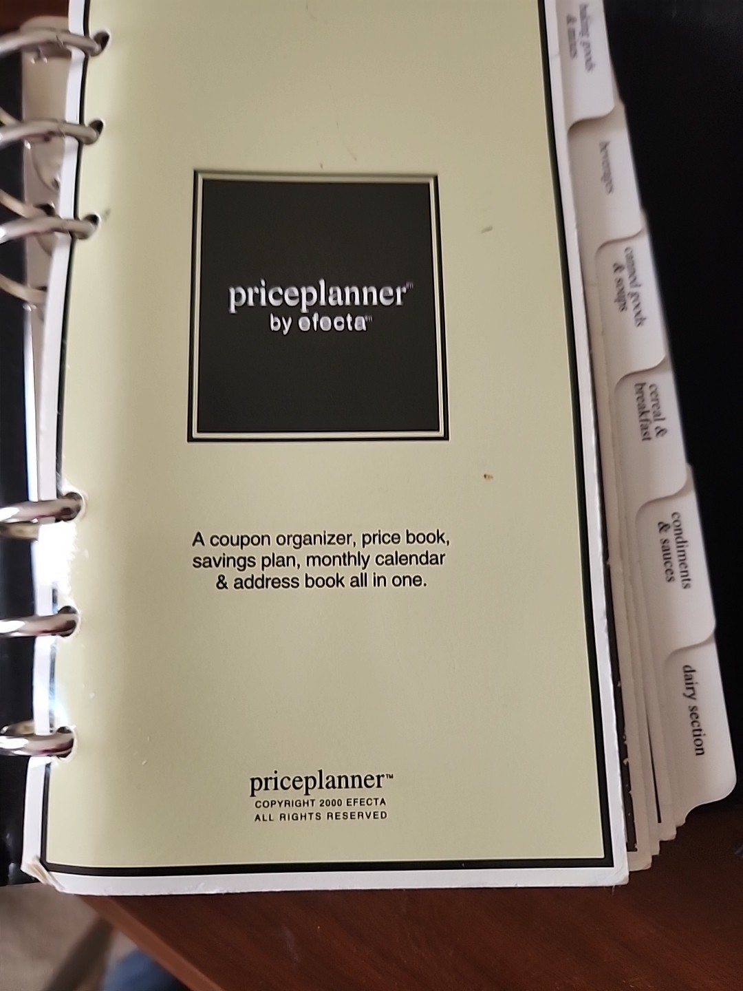 Black Coupon Organizer Sleeve Pocket Holder Storage Price Planner Efecta