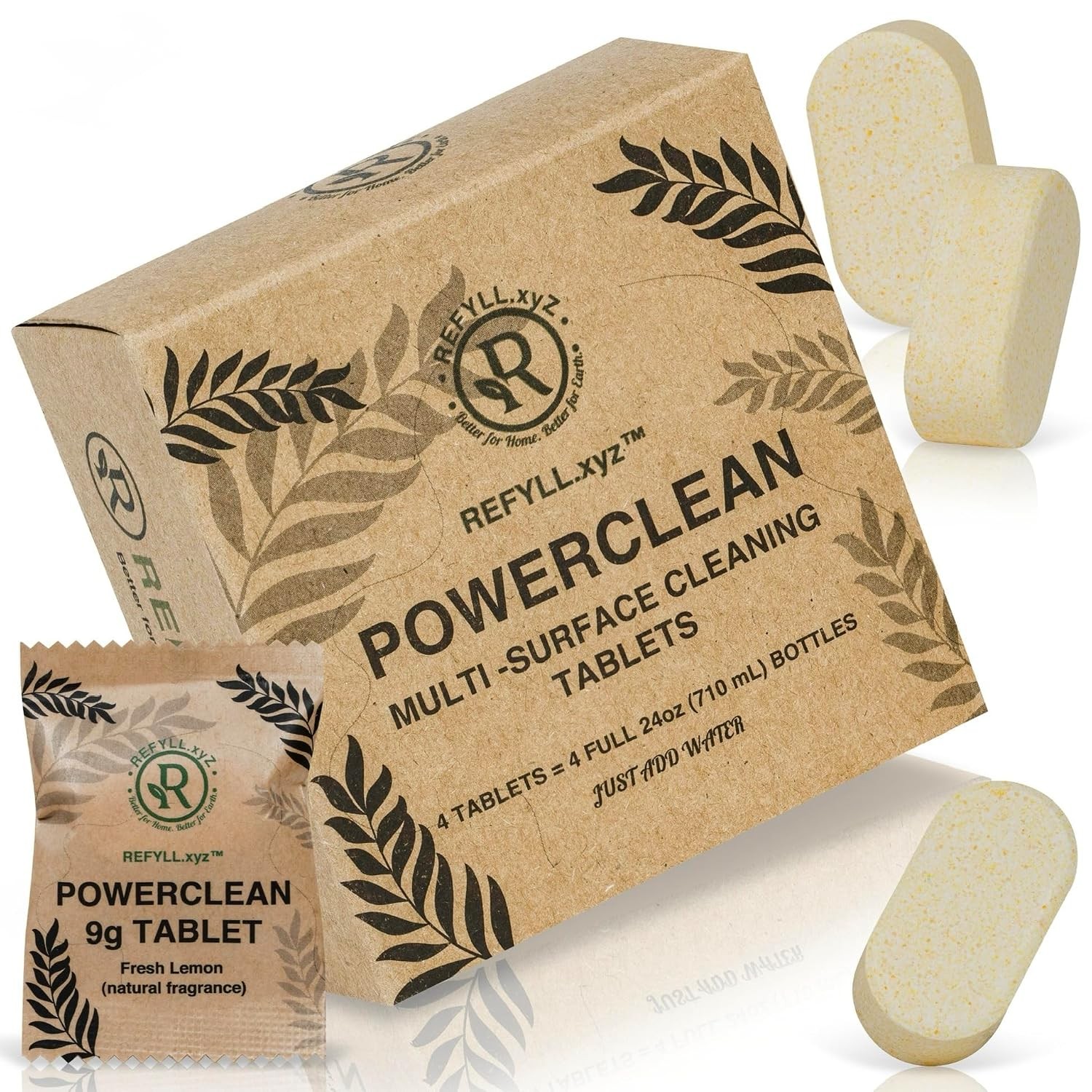 Cleaning Tablets for Spray Bottle Multi Surface Cleaner Refill Pods Eco Friendly