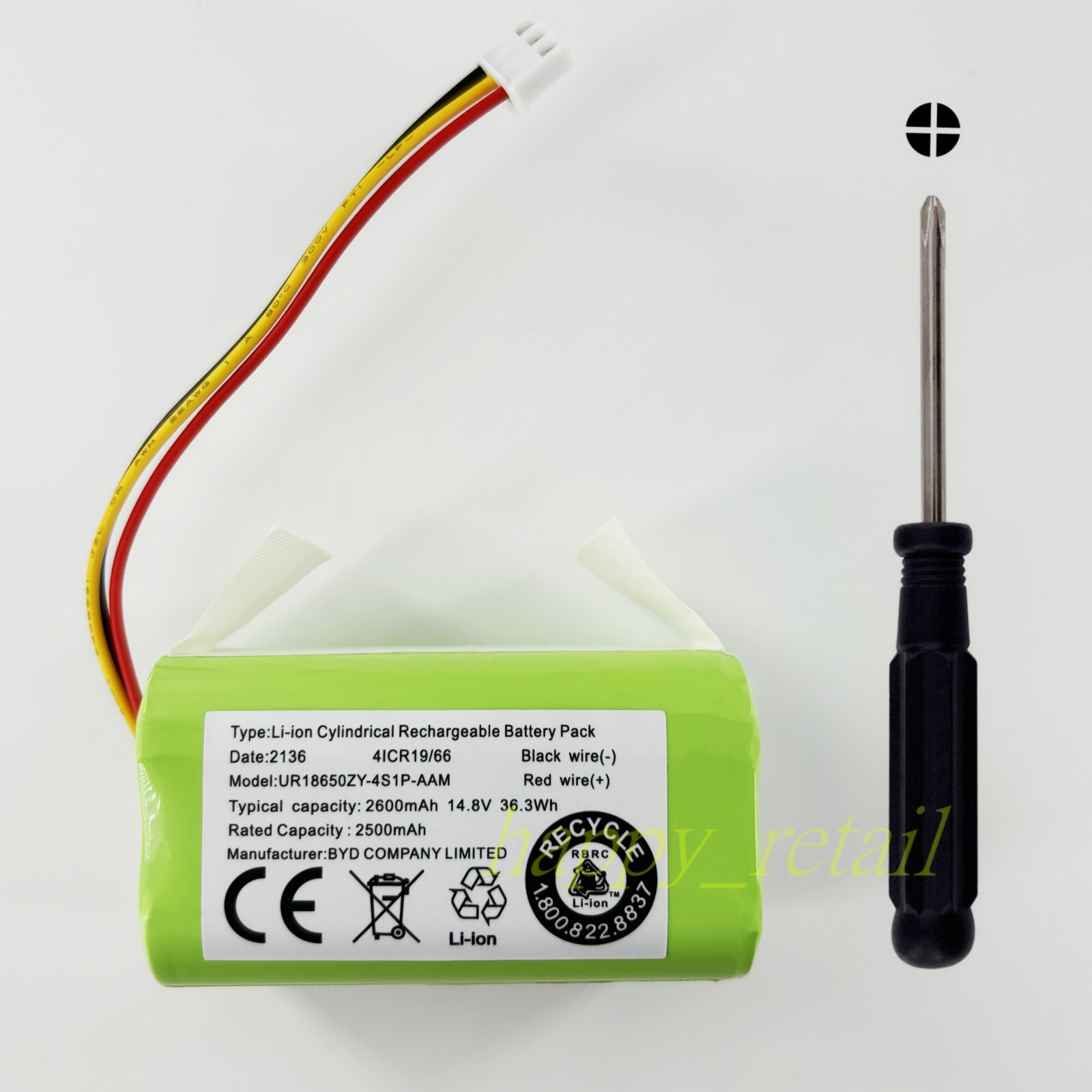 New Battery For bObsweep BOb PetHair Vision PLUS Wi-Fi WVP58021 Robot Vacuum