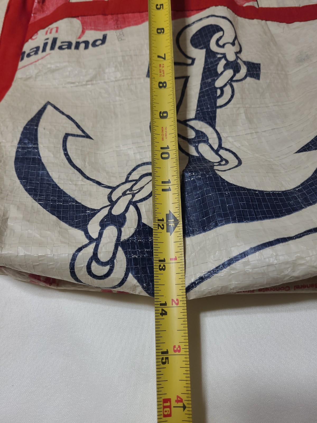 Fair Trade Cement Anchor Tote Handmade in Cambodia Handmade Recycled