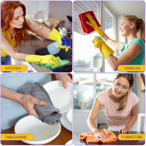 Pcs Microfiber Cleaning Cloths for Cars 16 x 16 Inch Ultra 60 6 Color