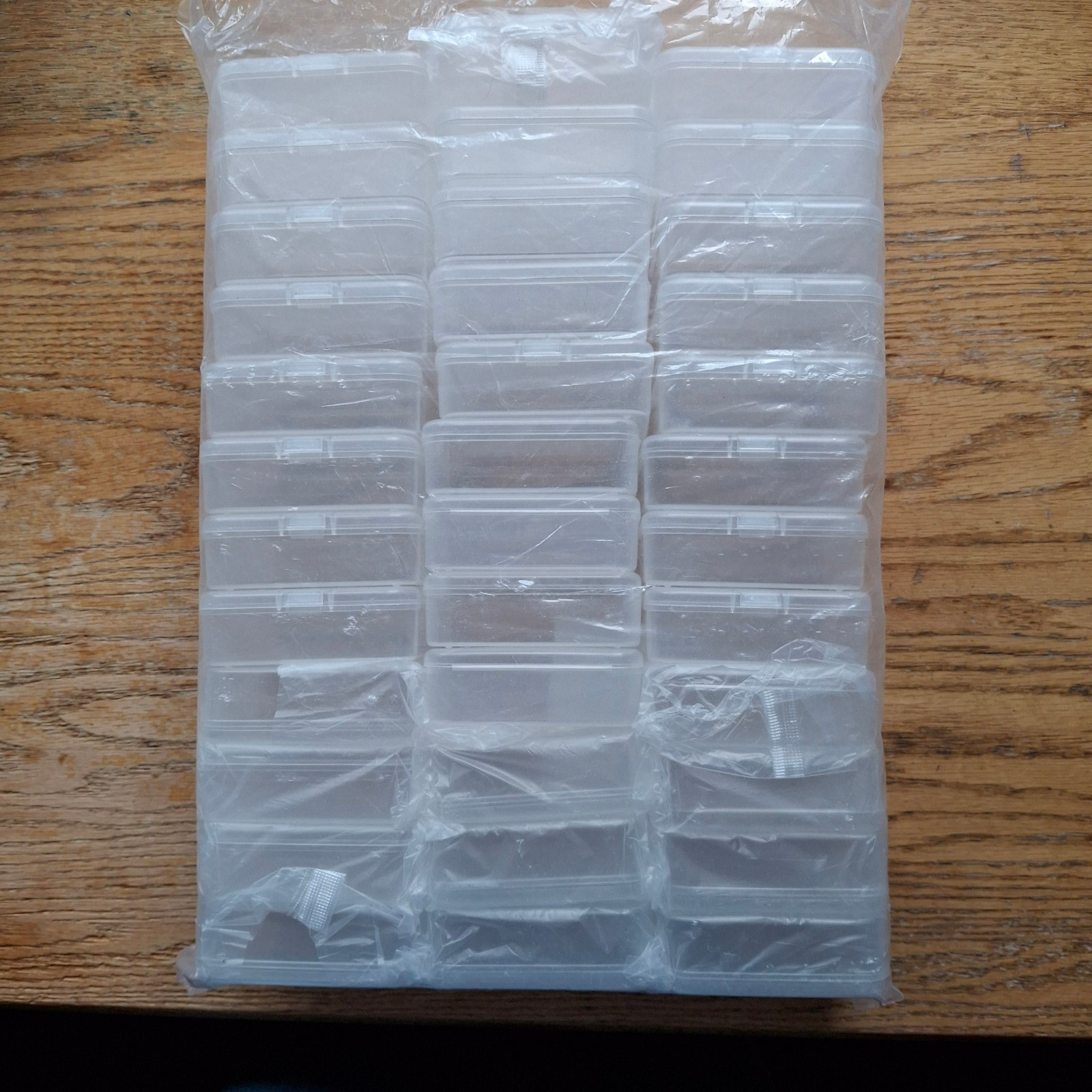 36 Pack 2.75″x1″ Clear Plastic Storage Containers w/ Hinged Lid – Bead Storage