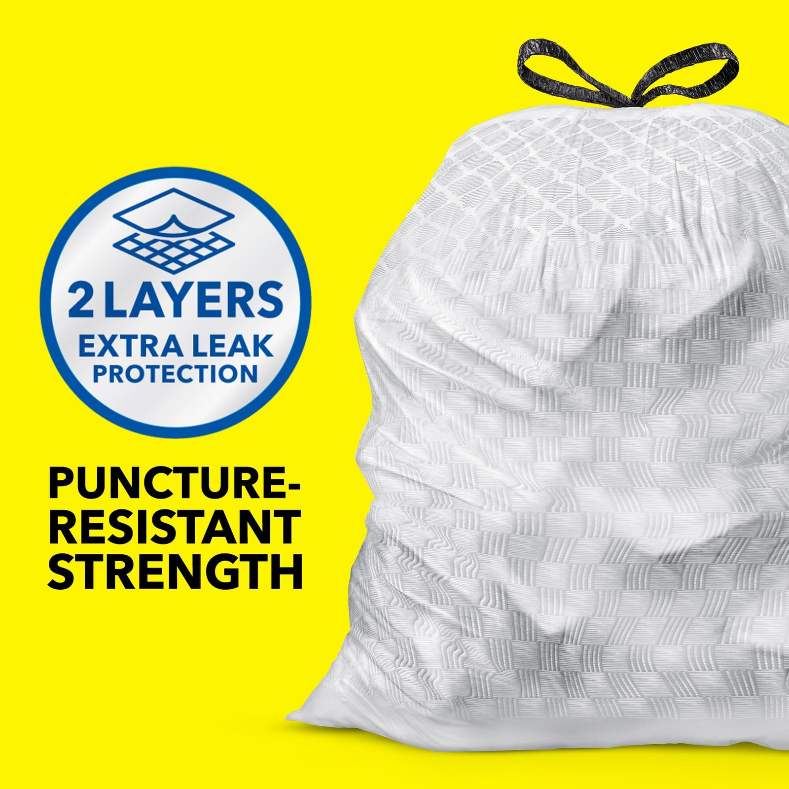 Glad Tall Kitchen Drawstring Trash Bags – Odorshield 13 Gallon White Trash Bag
