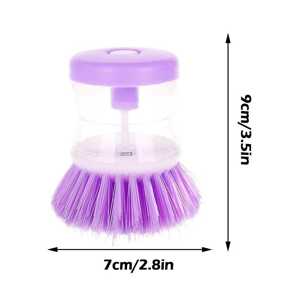 1Pc Soap Liquid Dispensing Pot Brushes Kitchen Dish Pan Sink Clean Washing