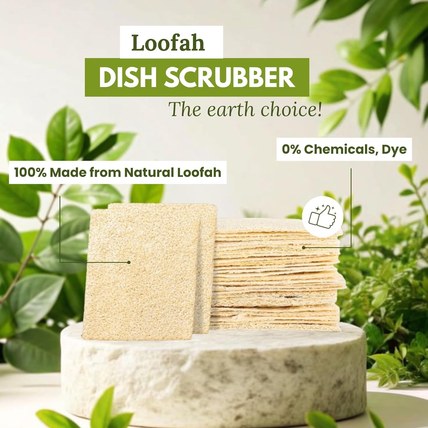 Natural Loofah Dish Sponge Pack 30 Multipurpose Dish Sponges – 100% Biodegrad…