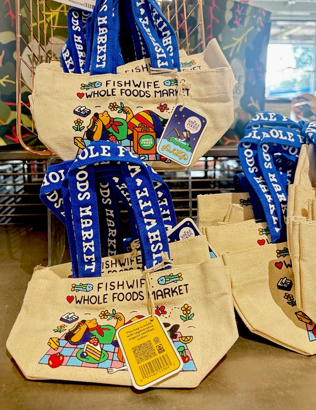 Set of 2 🚨🔥 VIRAL ALERT 🔥🚨👀 NEW Whole Foods x Fishwife Micro Tote Bag 👀