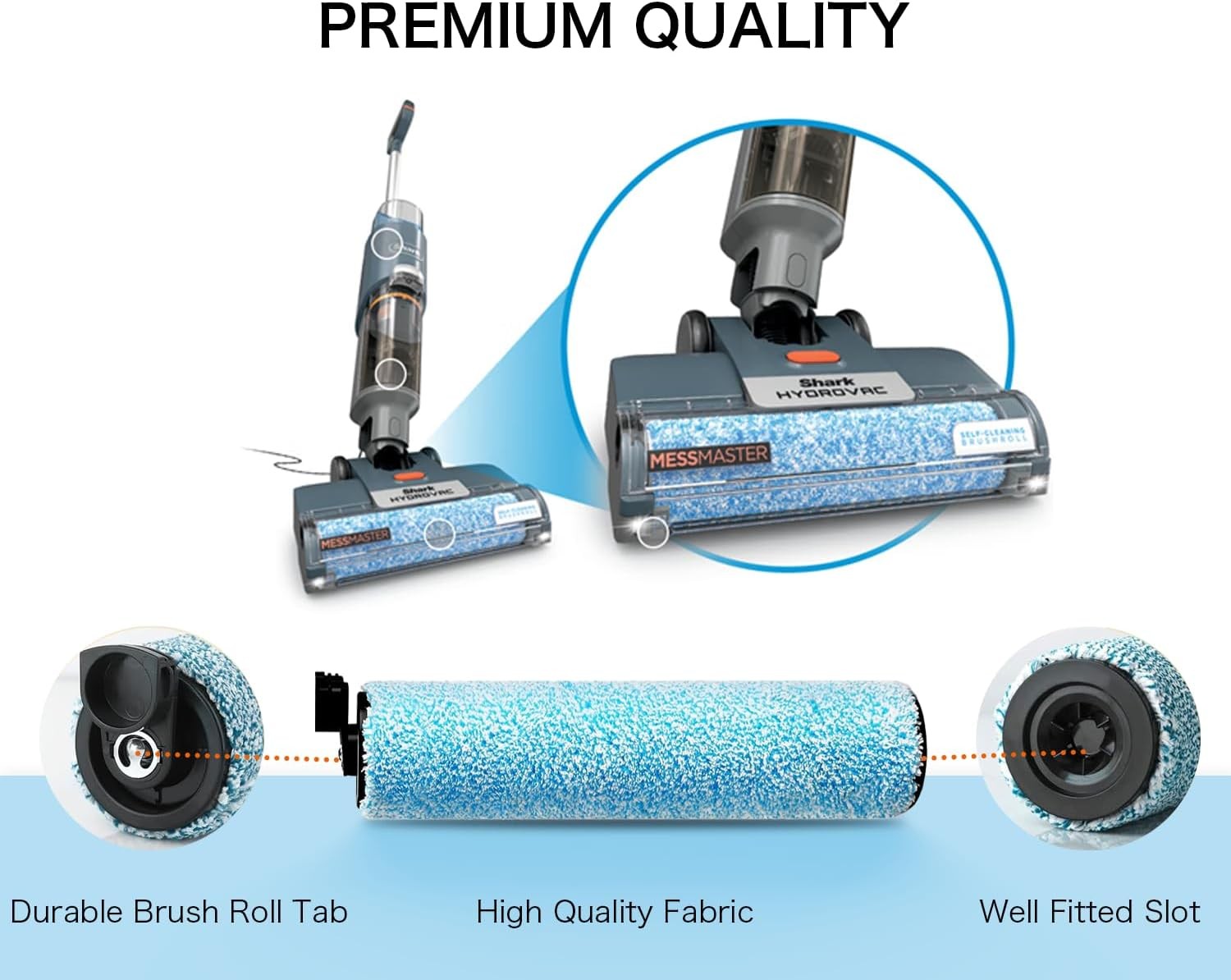 WD161 Vacuum Roller and Filter For Shark HydroVac MessMaster WD161 WD261 AW261