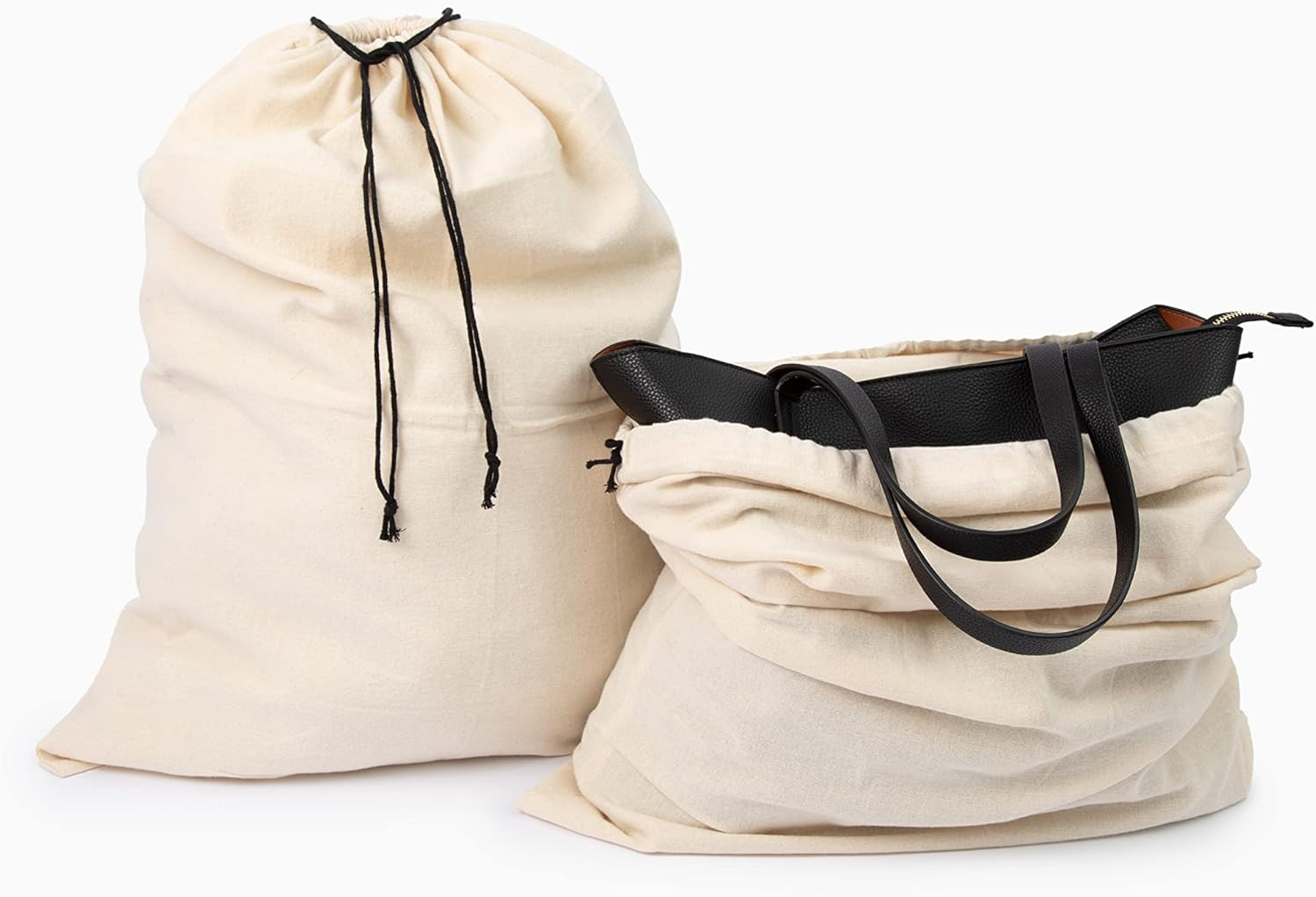 Organic Cotton Dust Proof Storage Bags for Handbags – Large Purse Storage Bags –