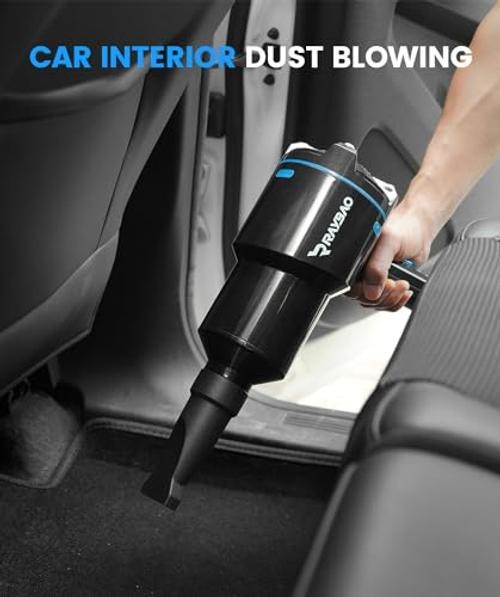 Air Cannon Car Dryer Blower -1300W Filtered 22000FPM Car Black