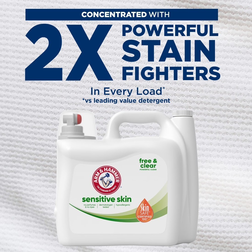 Sensitive Skin Free & Clear Liquid Laundry Detergent Soap, 170 fl oz, 170 Loads