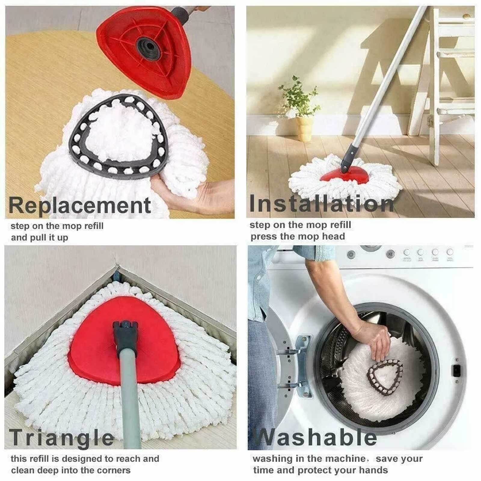 Replacement Mop Head for O-Cedar Spin Mop EasyWring Microfibers Mop Refill Heads