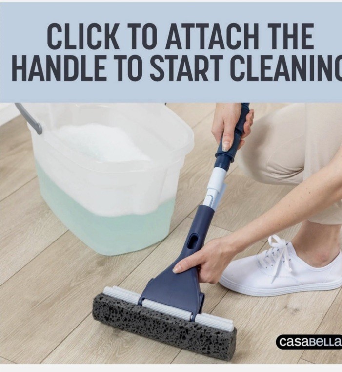 Casabella Click Clean and Organize Roller Mop Head and Hook