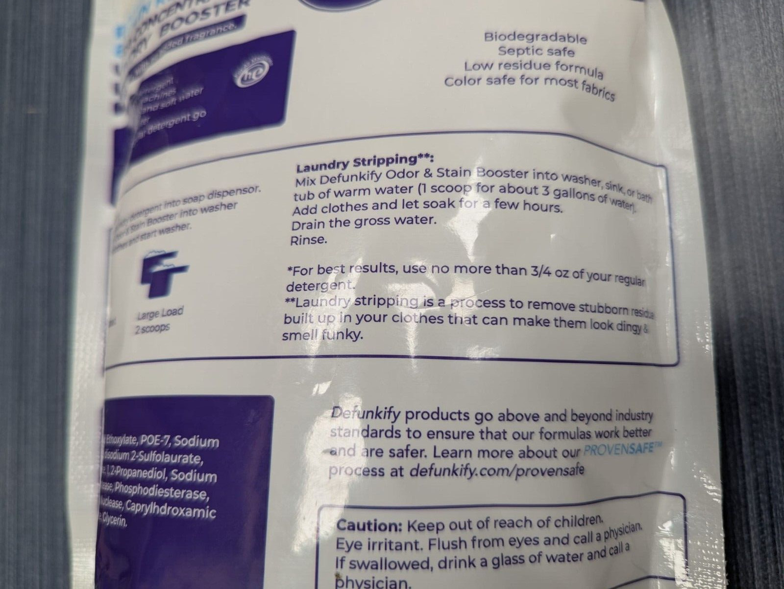 Defunkify Non-Toxic Laundry Booster Free & Clear 25.4 oz 48 Loads