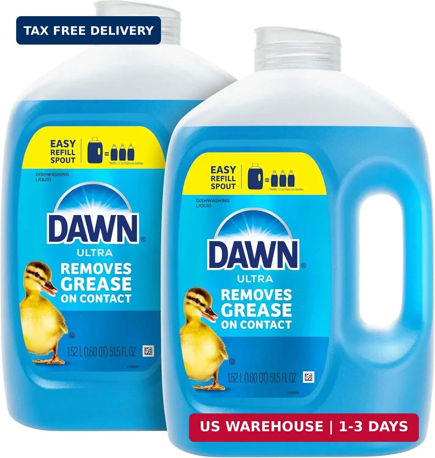 Dawn Ultra Dish Soap Refill Jug Large Size Original Blue Liquid Dishwashing Dete