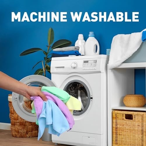 400 Pack Microfiber Cleaning Towels – Assorted Colors, 11.5×11.5 inches, Perfect