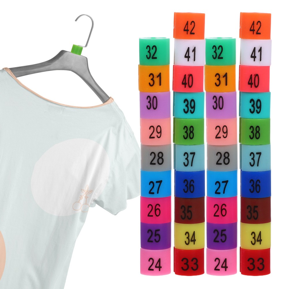 180 Pcs Hanger Size Tags Number Clothes Markers Circular Hardware Accessories