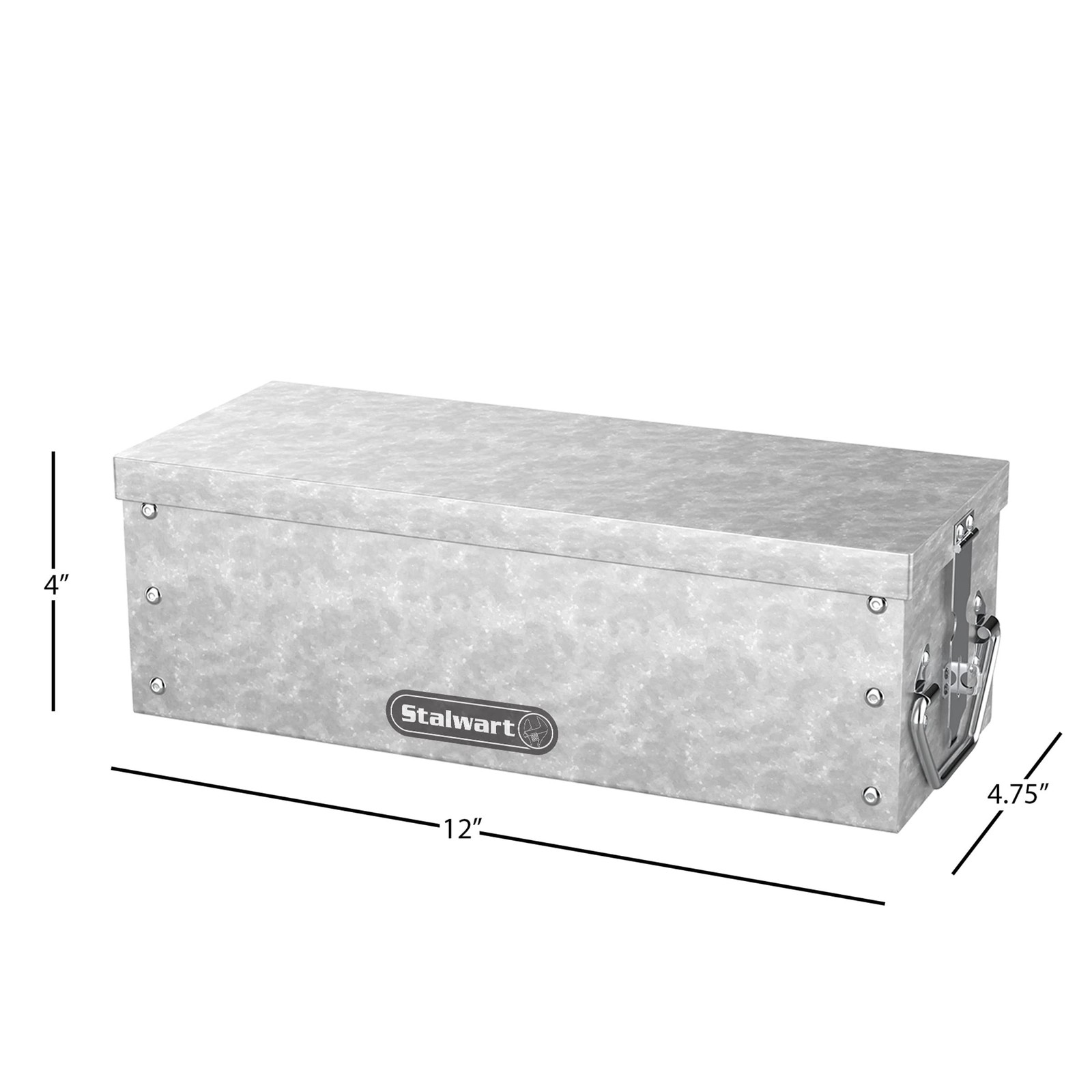 Lock Box with Folding Handle – Durable Metal Storage Chest with Stackable Des…