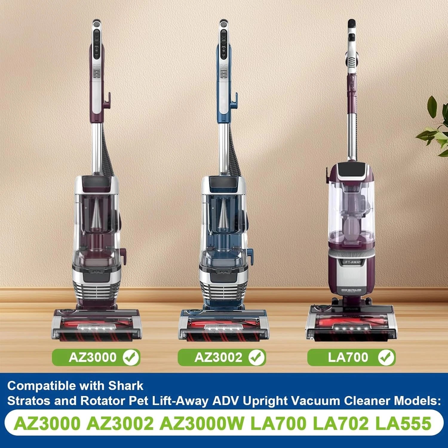 2x Roller Brush part for Shark vacuum AZ3000W AZ3002 AZ3002C, Soft Brush Roller