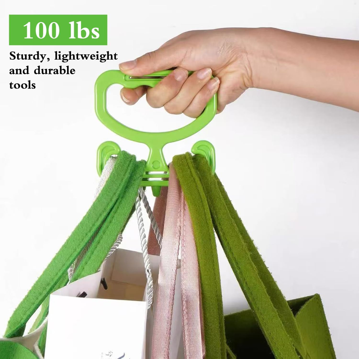 2 Pack Grocery Bag Carrier Handle, Holds 100Lbs, Heavy Duty Carry Handle, Comfor