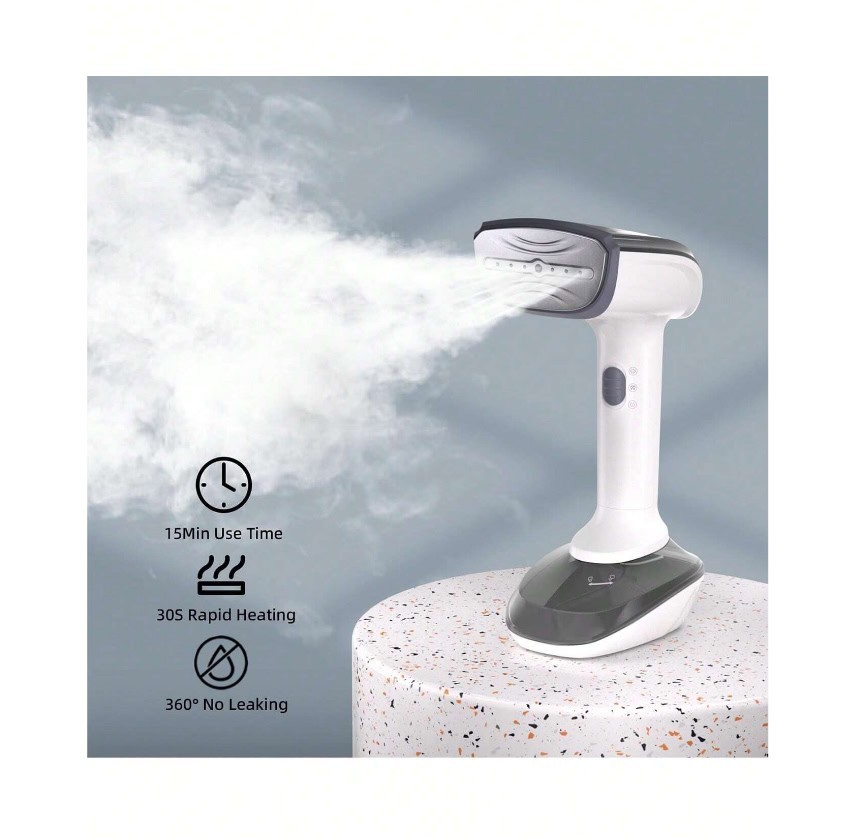 1300W Handheld Garment Steamer 300ml 2 in 1 Steam Iron 120V Clothes