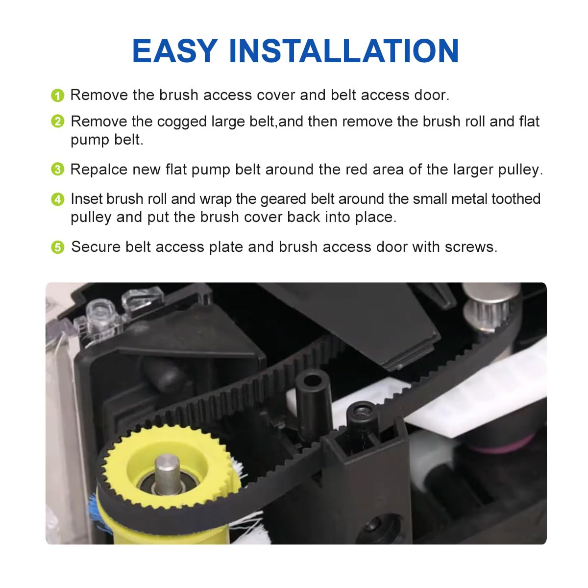 Replacement Belts for TurboClean DualPro Pet 3071 3067 3072 3109 1626502 1626486