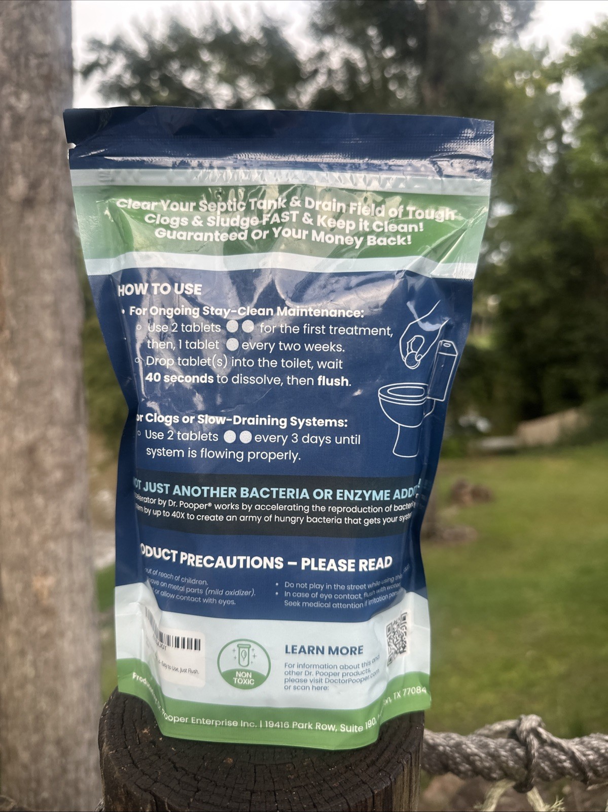 Accelerator by Dr. Pooper Drain Field Cleaner Tablets (20 Count) – Septic Tank H