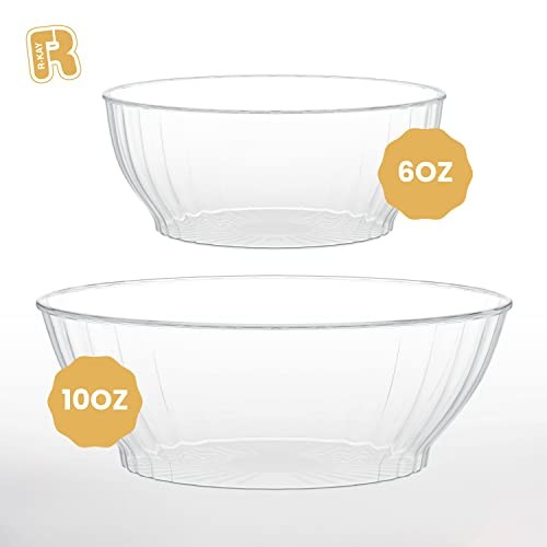 6 Oz Clear Plastic Small Bowls – 50 Pack Disposable Heavy Duty 6 OZ 50.0