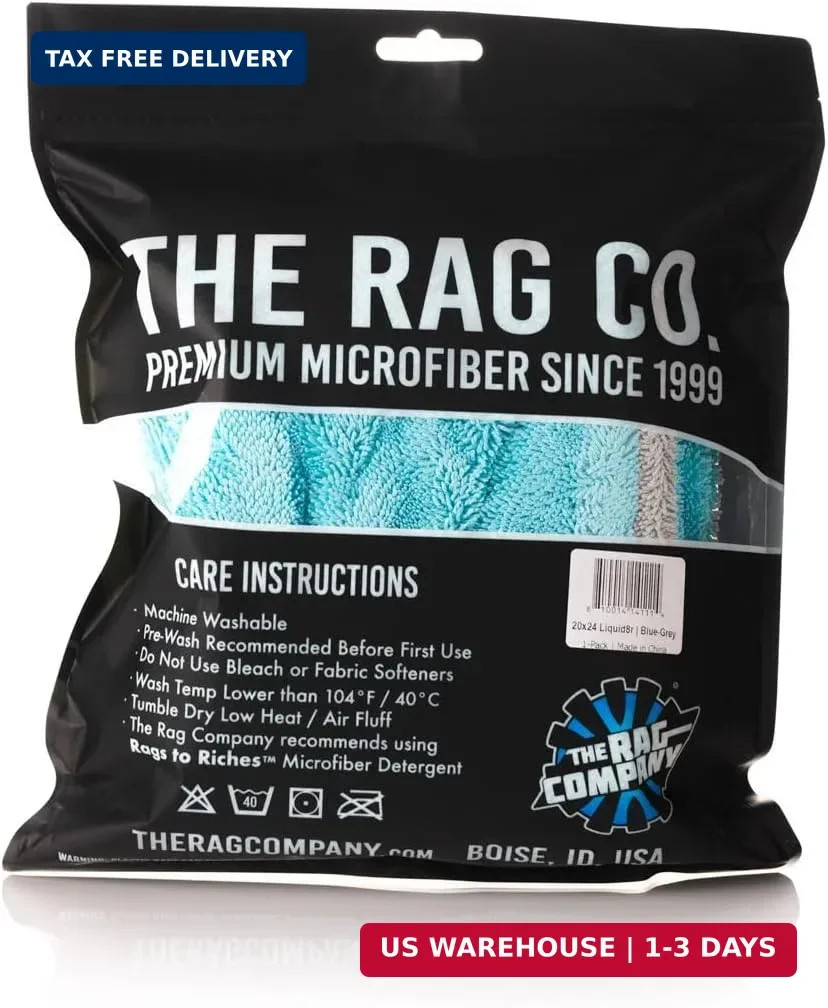 The Rag Company, The Liquid8r, Absorbent 70/30 Blend Microfiber Drying Towel for